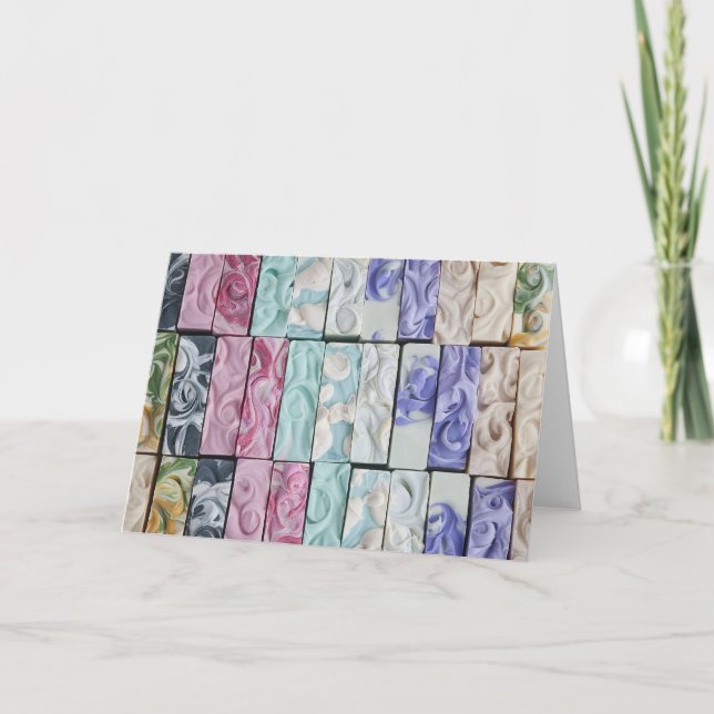 Mar de Rochas - Cartão de Saudação de Arte de Sabã (Frente)