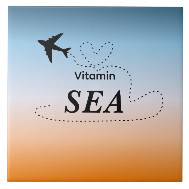 Mar de Vitamina Cor de Laranja Verão Avião (Frente)