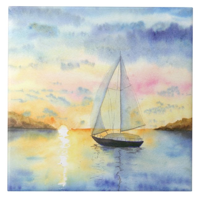 Mar no pôr do sol (Frente)