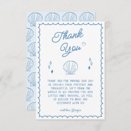 Mar-te Em Breve Cartões de agradecimentos Costeiro