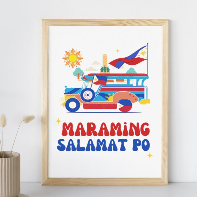 Maraming Salamat Poster Filipino Wall Art (Criador carregado)