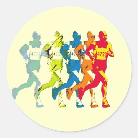 marathon adesivo redondo