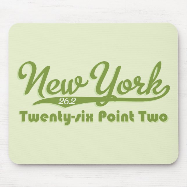 Maratona verde Mousepad de New York 26,2 (Frente)