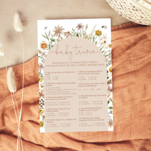 Maravilhas Boho Bohemian Baby Trivia Game
