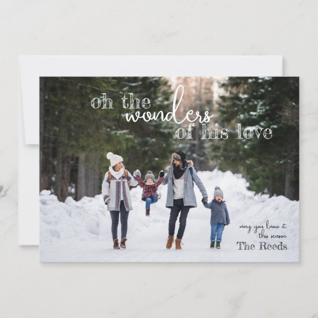 Maravilhas de Seu Cartão de Natal de Amor Quatro F (Frente)