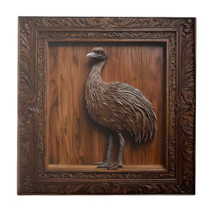 Maravilhas: Impressão de madeira de Emu Australian