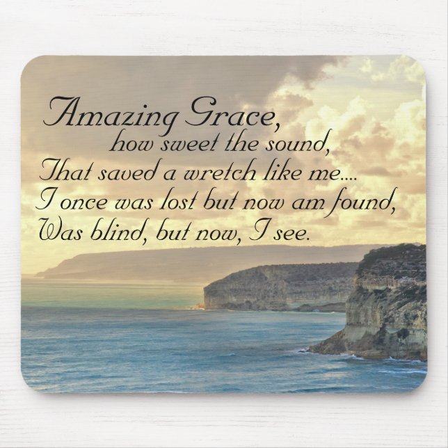 Maravilhosa Grace Hymn Ocean Sunset Mousepad (Frente)