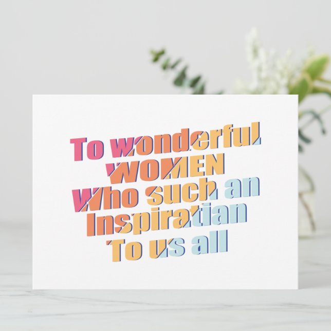 maravilhosa inspiração feminina (Em pé/Frente)