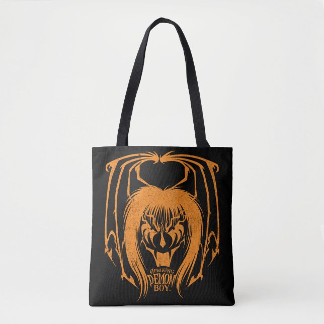 Maravilhoso Demônio Halloween 2021 Laranja Tote Ba (Frente)
