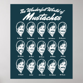 Maravilhoso mundo dos Mustaches Poster