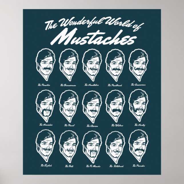 Maravilhoso mundo dos Mustaches Poster (Frente)