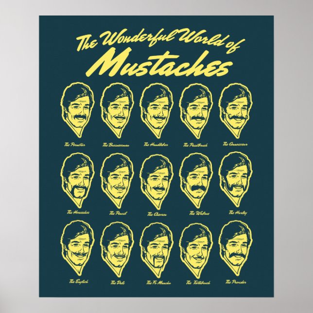 Maravilhoso mundo dos Mustaches Poster (Frente)