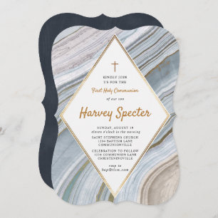 Marble Agate Dourado Primeiro Convite Comunitário