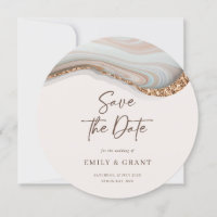 Marble Agate Salvar o Convite Ronda de Data