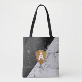 Marble Black White com Bolsa monograma personaliza