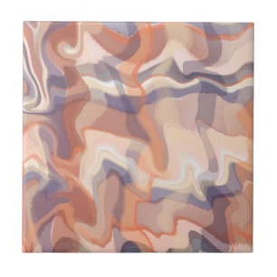 Marble boho tartan espiral laranja terracota púrpu