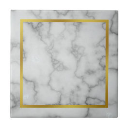 Marble Branco Elegante Faux e Faux Dourado