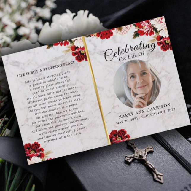 Marble Burgundy Blush Celebração do Programa Vida (Criador carregado)