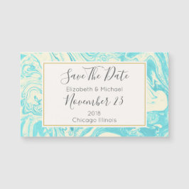 Marble Design no casamento Turquesa Salve a data