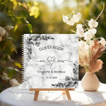 Marble do livro convidado eucalyptus mrs