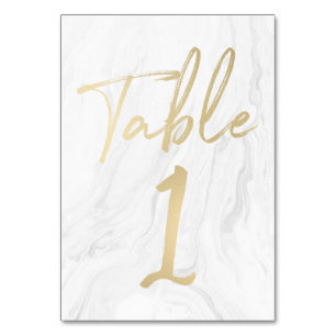 Marble e Script Dourado   Tabela Número Cartão 1