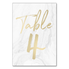 Marble e Script Dourado | Tabela Número Cartão 4