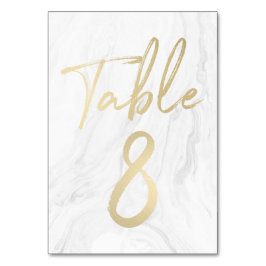 Marble e Script Dourado | Tabela Número Cartão 8