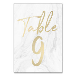 Marble e Script Dourado | Tabela Número Cartão 9