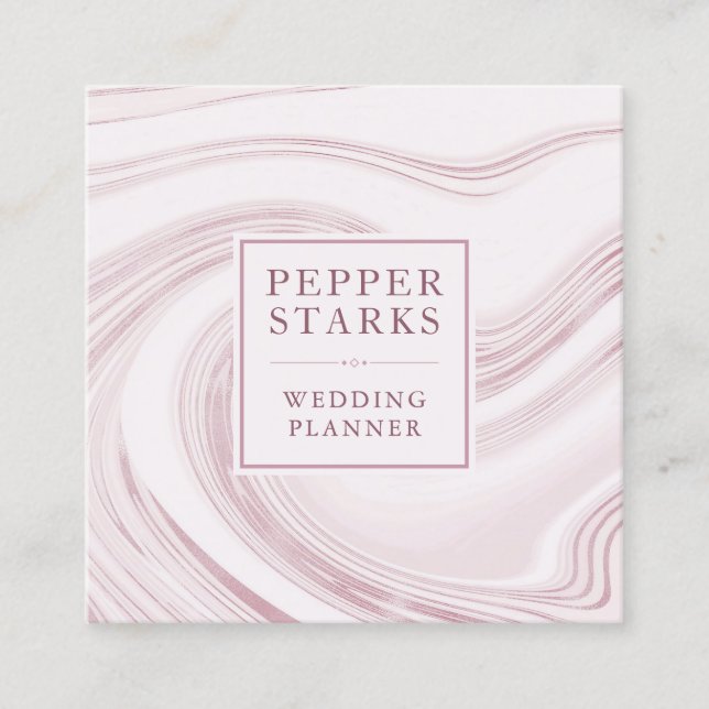 Marble Elegante Abstrato Watercolor | CARTÃO DE VI (Frente)