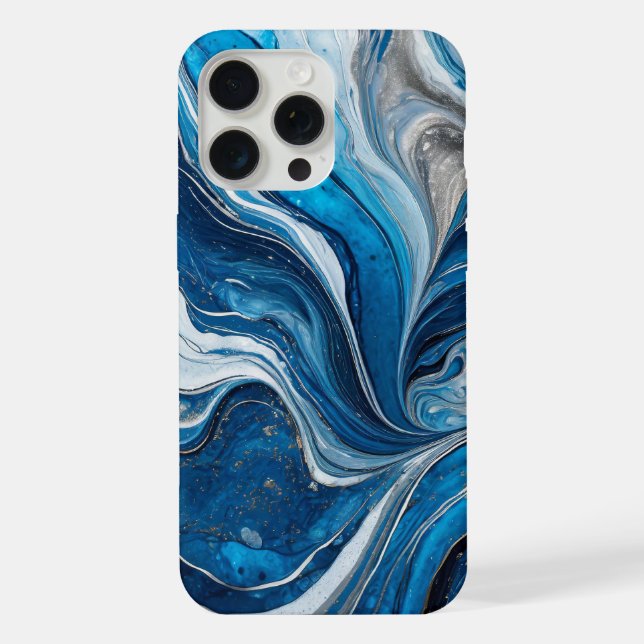 Marble Elegante Azul Moderno (Verso)
