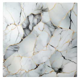 Marble Elegante com Fissuras Douradas e de Cobre