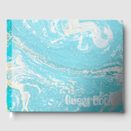 Marble Foil Guest Book