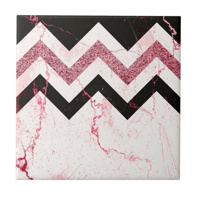 Marble & Glitter Chevron (Frente)