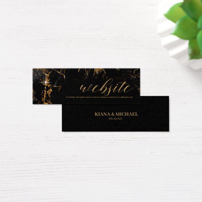 Marble Glitter Wedding Website Dourado ID644 (Mesa)