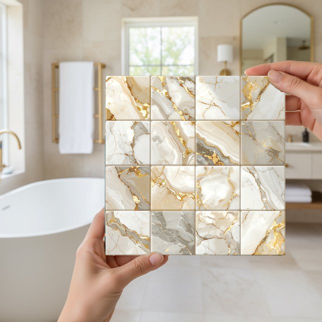 Marble Mix 4x4 Quadrados Marfim ID1186a (Criador carregado)