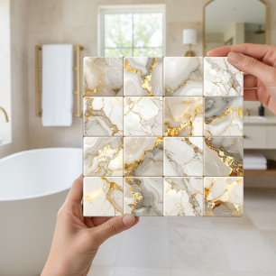 Marble Mix 4x4 Quadrados Marfim ID1186b