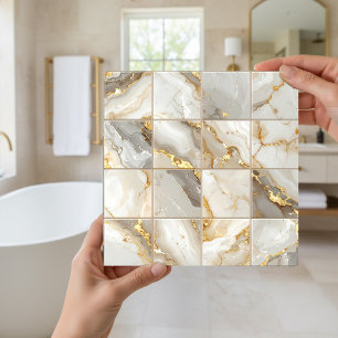 Marble Mix 4x4 Quadrados Marfim ID1186c