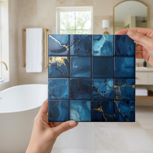 Marble Mix 4x4 Squares Blue ID1186a (Criador carregado)