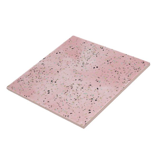 Marble Terrazzo, rosa e Dourado (Lateral)