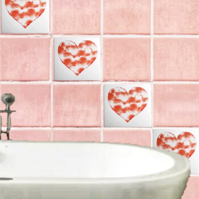Marbled Heart (These Marbled Heart Ceramic Tiles bring out the romance in your home decor!)