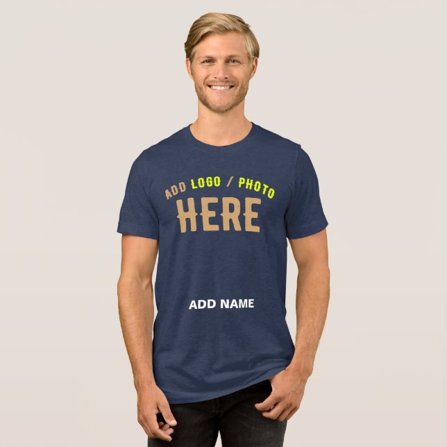 MARCA AZUL DE MARINHO SÓLIDO MODERNO PERSONALIZÁVE (Frente Completa)