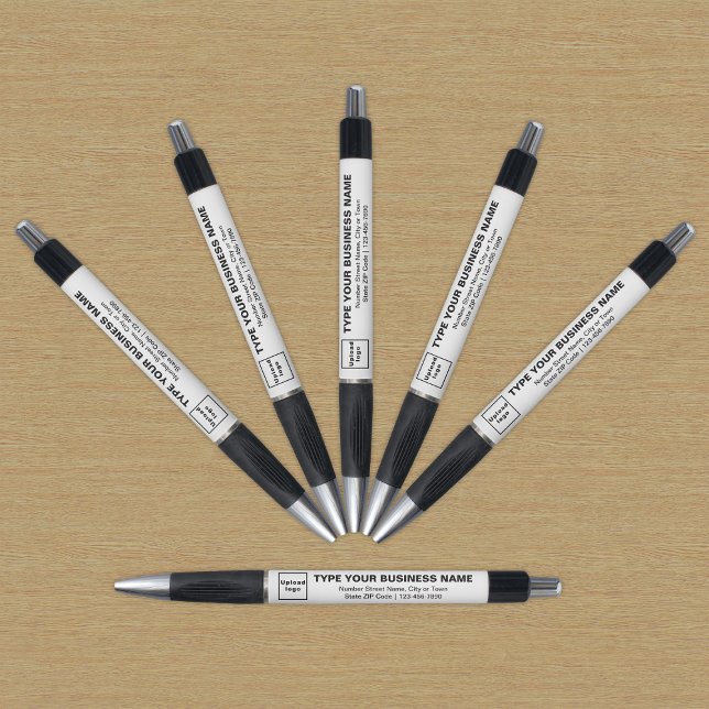 Marca Comercial Branca na Caneta (Pen with white barrel and your business brand)