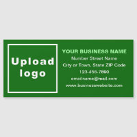 Marca comercial na placa magnética verde longa