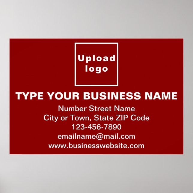 Marca comercial no retângulo vermelho Poster (Frente)