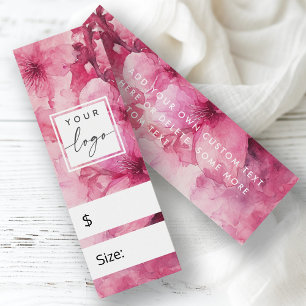 Marca cor de água floral cor de rosa DY price hang