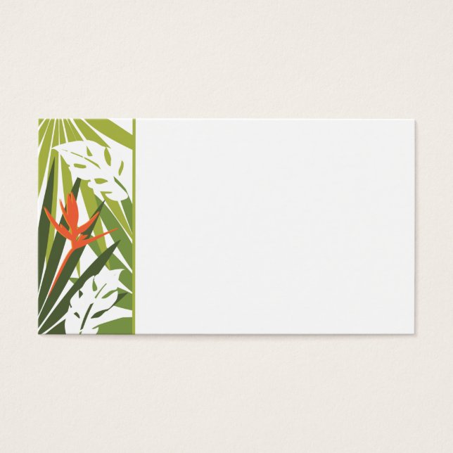 Marca de Casamento Floral Tropical Laranja (Frente)