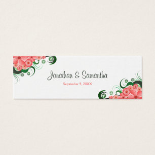 Marca de Favor ou Favorito do Casamento de Hibiscu