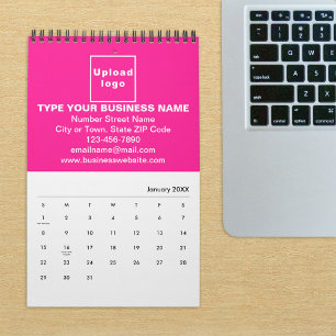 Marca de Negócios Rosa no Calendário