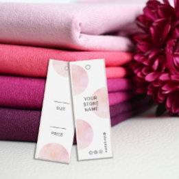 Marca de preço de mídia social cor-de-água rosa mo