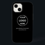 Marca do logotipo de empresa preto personalizado<br><div class="desc">Promova a sua marca com esta maleta personalizável OtterBox Iphone 14 Pro. Este design apresenta o seu próprio logótipo e informações de redes sociais, juntamente com um espaço para um endereço homepage personalizado. Perfeito para presentes, shows comerciais e outros eventos de promocional. Precisa de ajuda com a personalização? Entre em...</div>